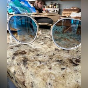 Ray-Ban Gold and Blue Sunglasses